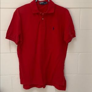 Polo by Ralph Lauren red cotton polo shirt sz M